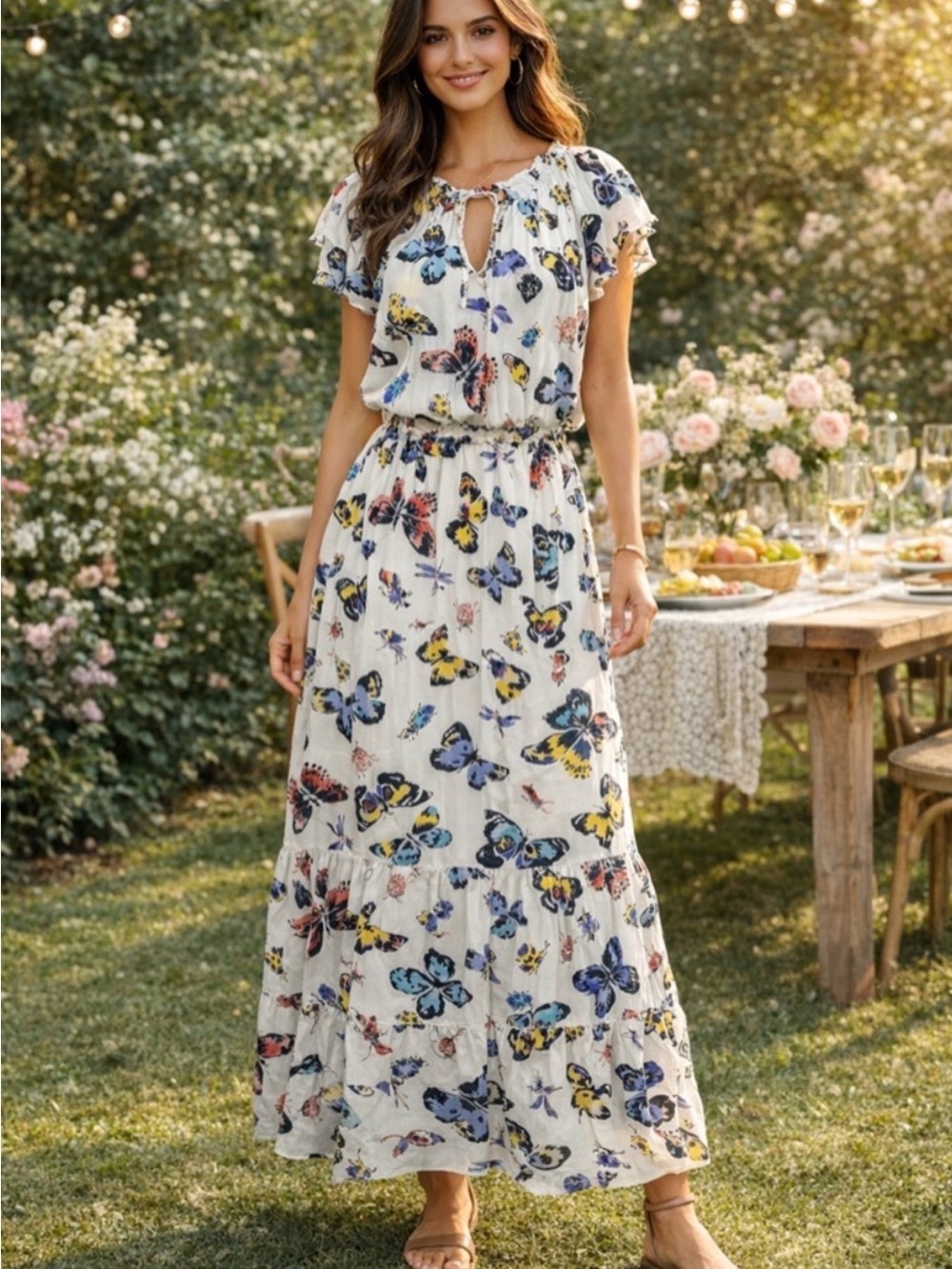 Old Navy Butterfly Maxi Dress
